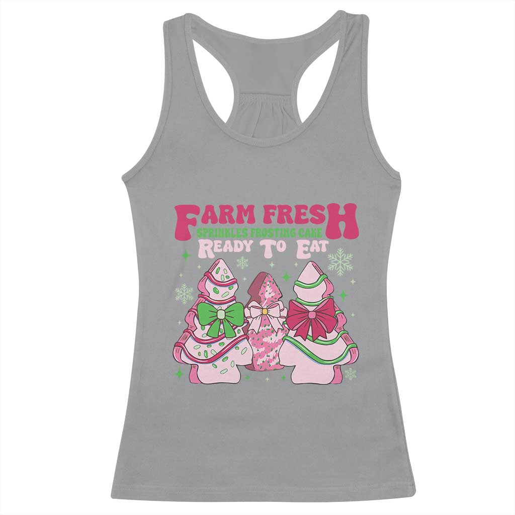 Farm Fresh Christmas Tree Cakes Coquette Racerback Tank Top TS09 Sport Gray Print Your Wear