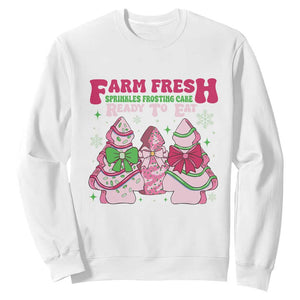 Farm Fresh Christmas Tree Cakes Coquette Sweatshirt TS09 White Print Your Wear