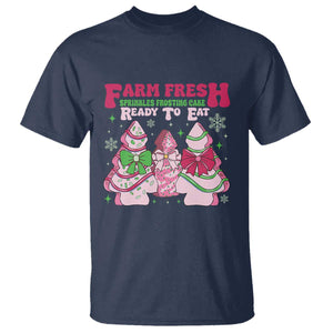 Farm Fresh Christmas Tree Cakes Coquette T Shirt TS09 Navy Print Your Wear