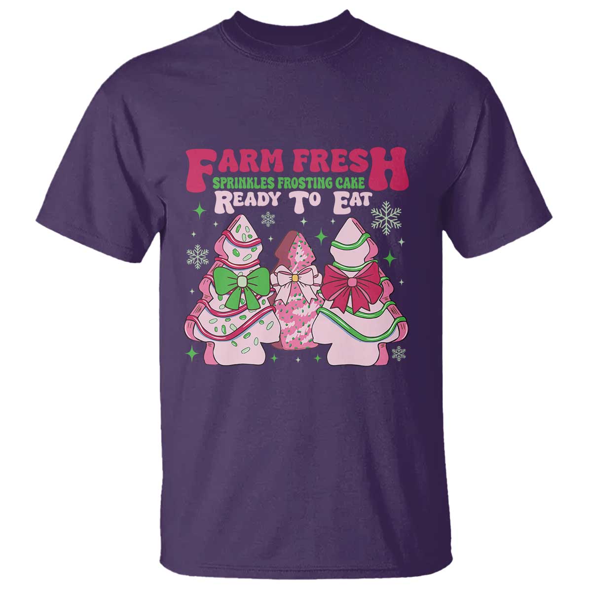 Farm Fresh Christmas Tree Cakes Coquette T Shirt TS09 Purple Print Your Wear