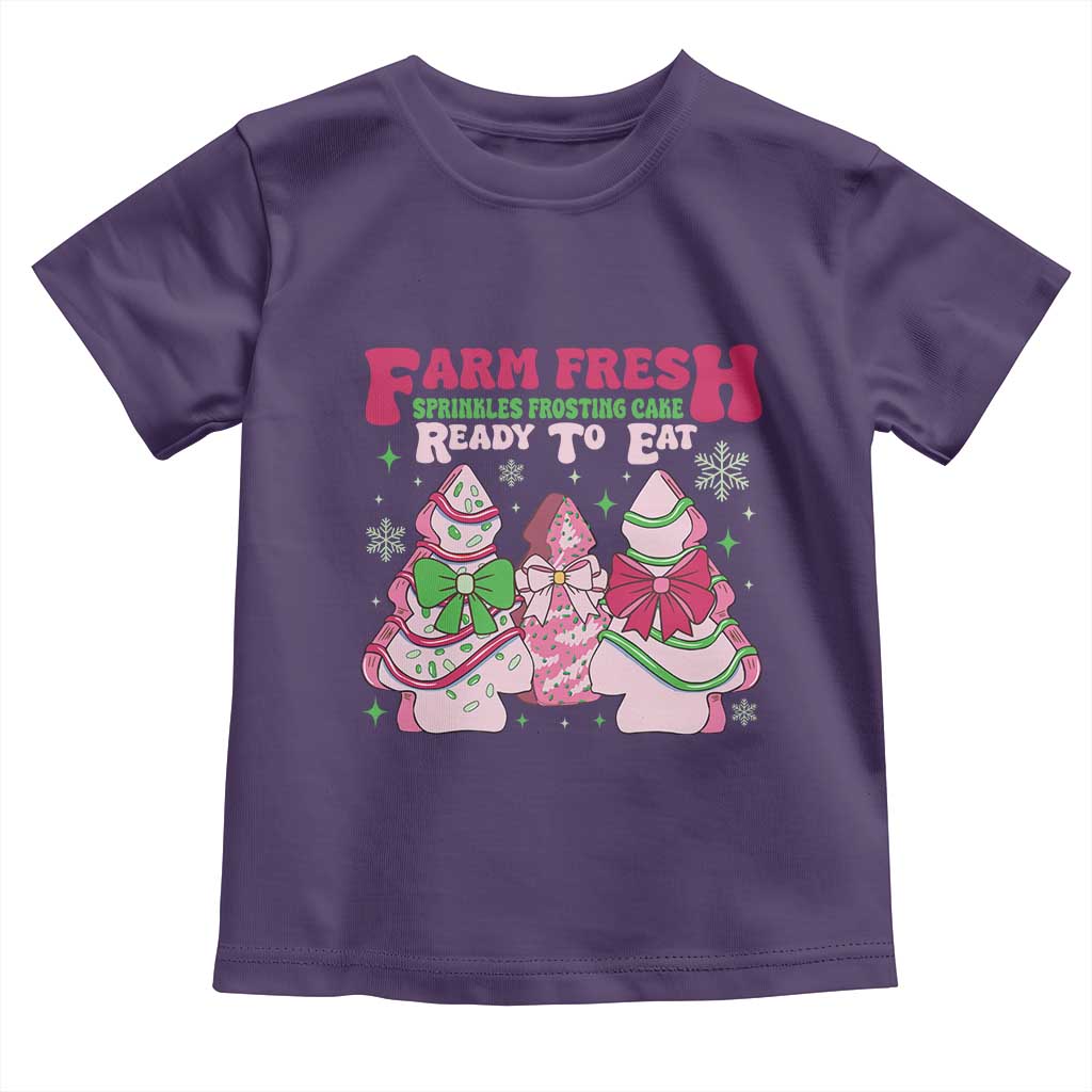 Farm Fresh Christmas Tree Cakes Coquette Toddler T Shirt TS09 Purple Print Your Wear