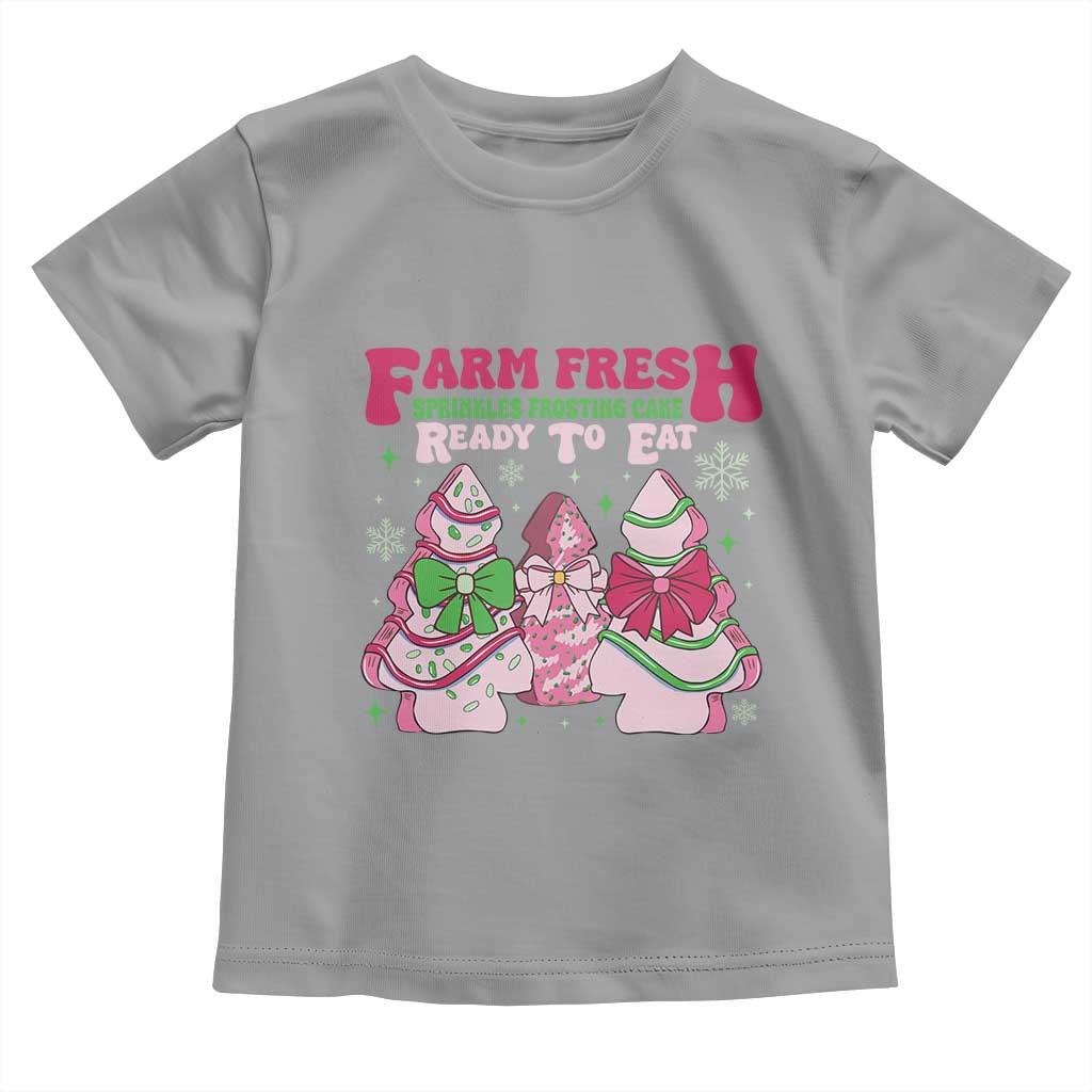 Farm Fresh Christmas Tree Cakes Coquette Toddler T Shirt TS09 Sport Gray Print Your Wear