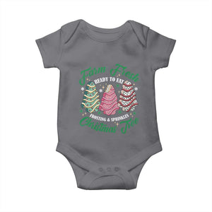 Farm Fresh Christmas Tree Cakes Baby Onesie TS09 Charcoal Print Your Wear