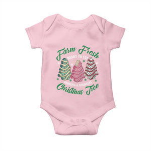 Farm Fresh Christmas Tree Cakes Baby Onesie TS09 Light Pink Print Your Wear