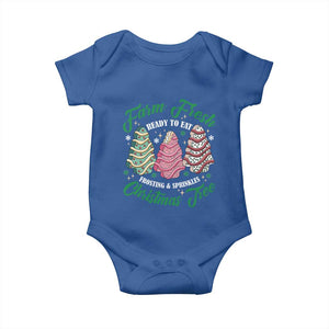 Farm Fresh Christmas Tree Cakes Baby Onesie TS09 Royal Blue Print Your Wear