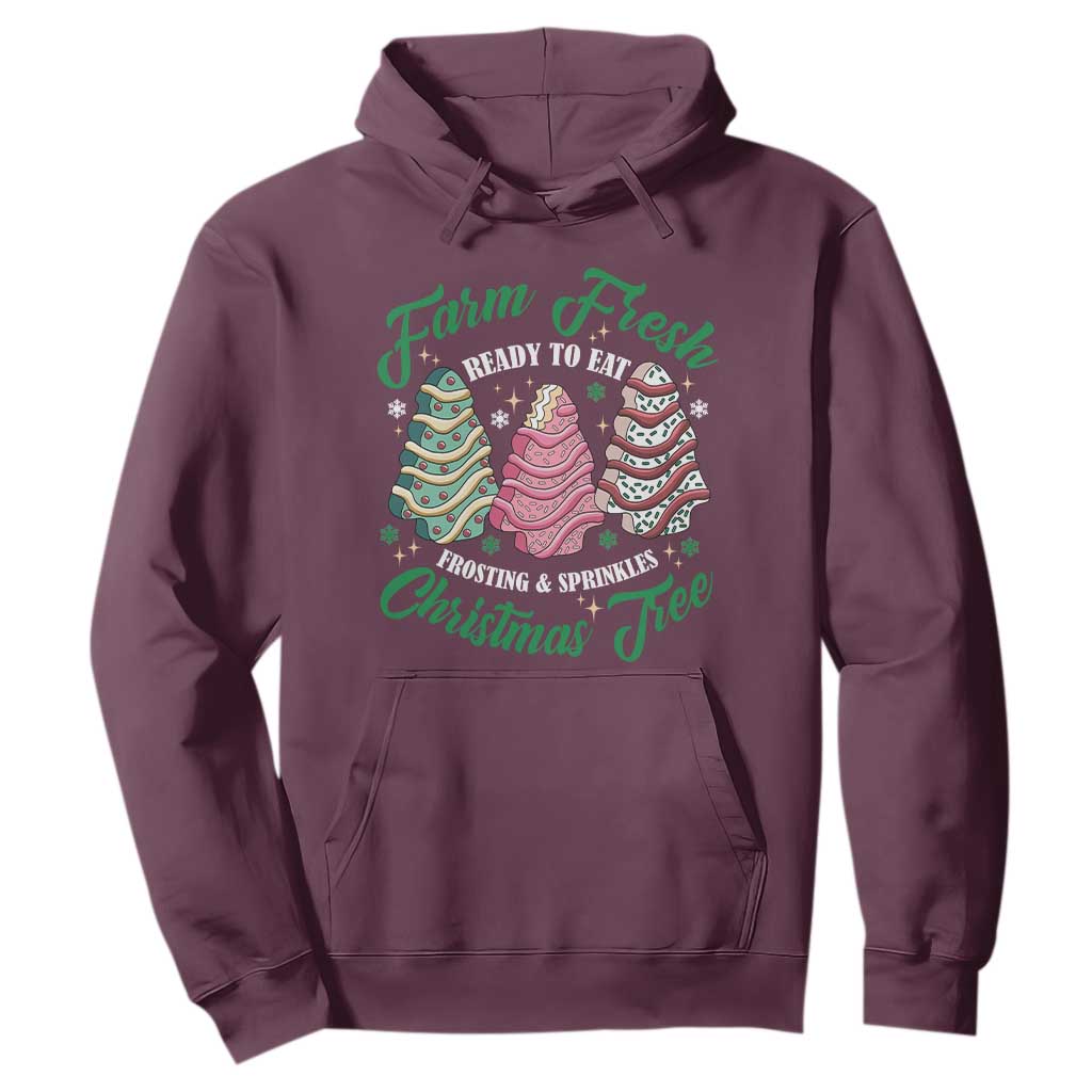 Farm Fresh Christmas Tree Cakes Hoodie TS09 Maroon Print Your Wear