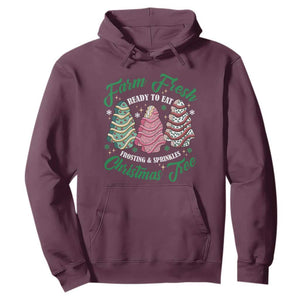 Farm Fresh Christmas Tree Cakes Hoodie TS09 Maroon Print Your Wear