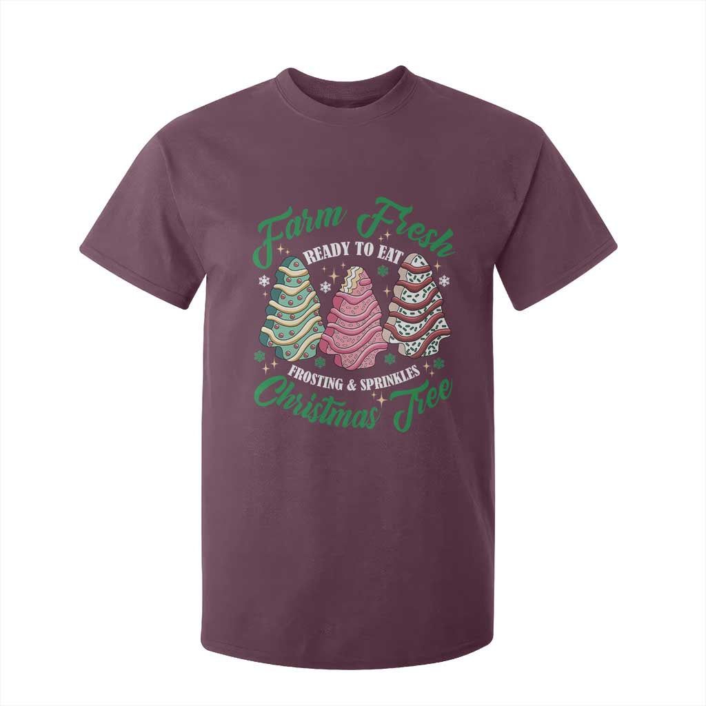 Farm Fresh Christmas Tree Cakes T Shirt For Kid TS09 Maroon Print Your Wear