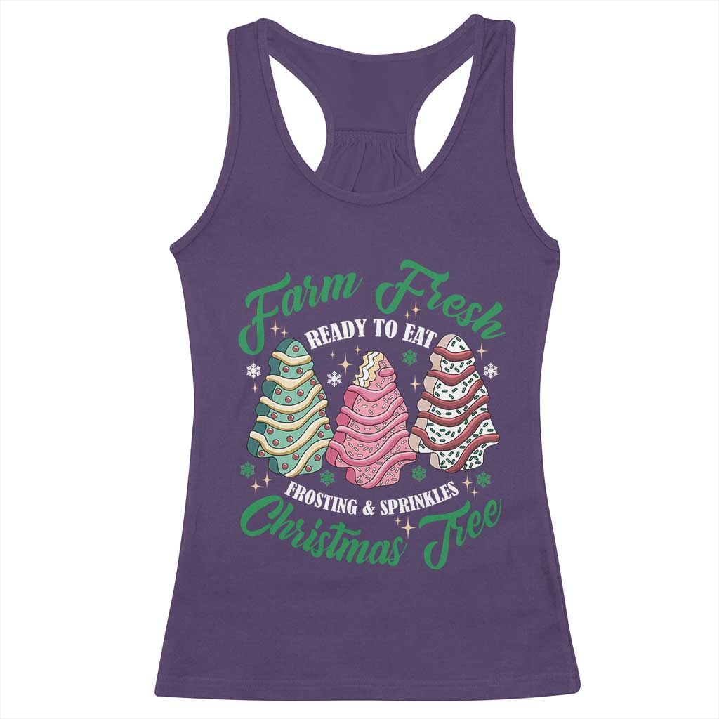 Farm Fresh Christmas Tree Cakes Racerback Tank Top TS09 Purple Print Your Wear