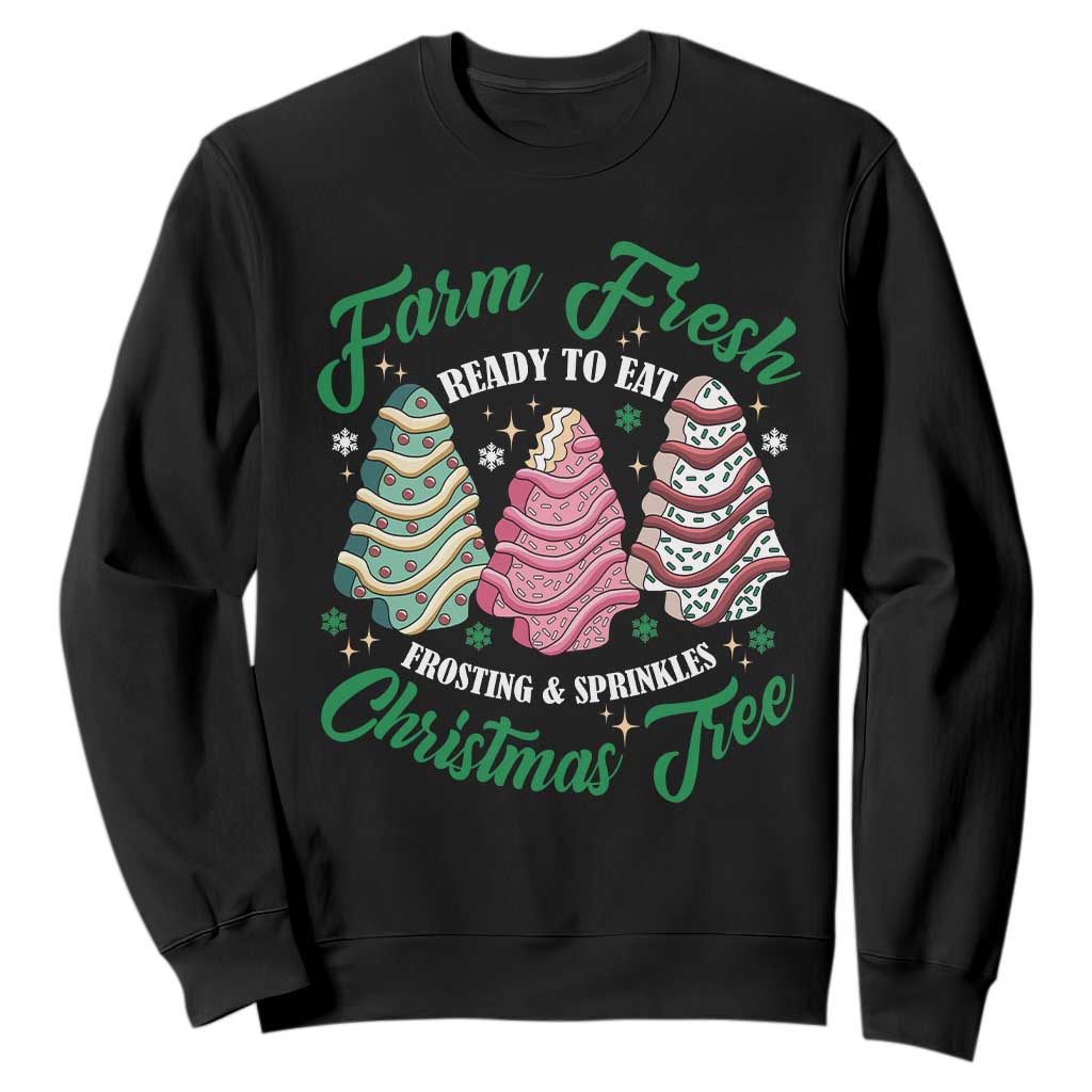 Farm Fresh Christmas Tree Cakes Sweatshirt TS09 Black Print Your Wear