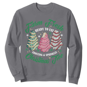 Farm Fresh Christmas Tree Cakes Sweatshirt TS09 Charcoal Print Your Wear