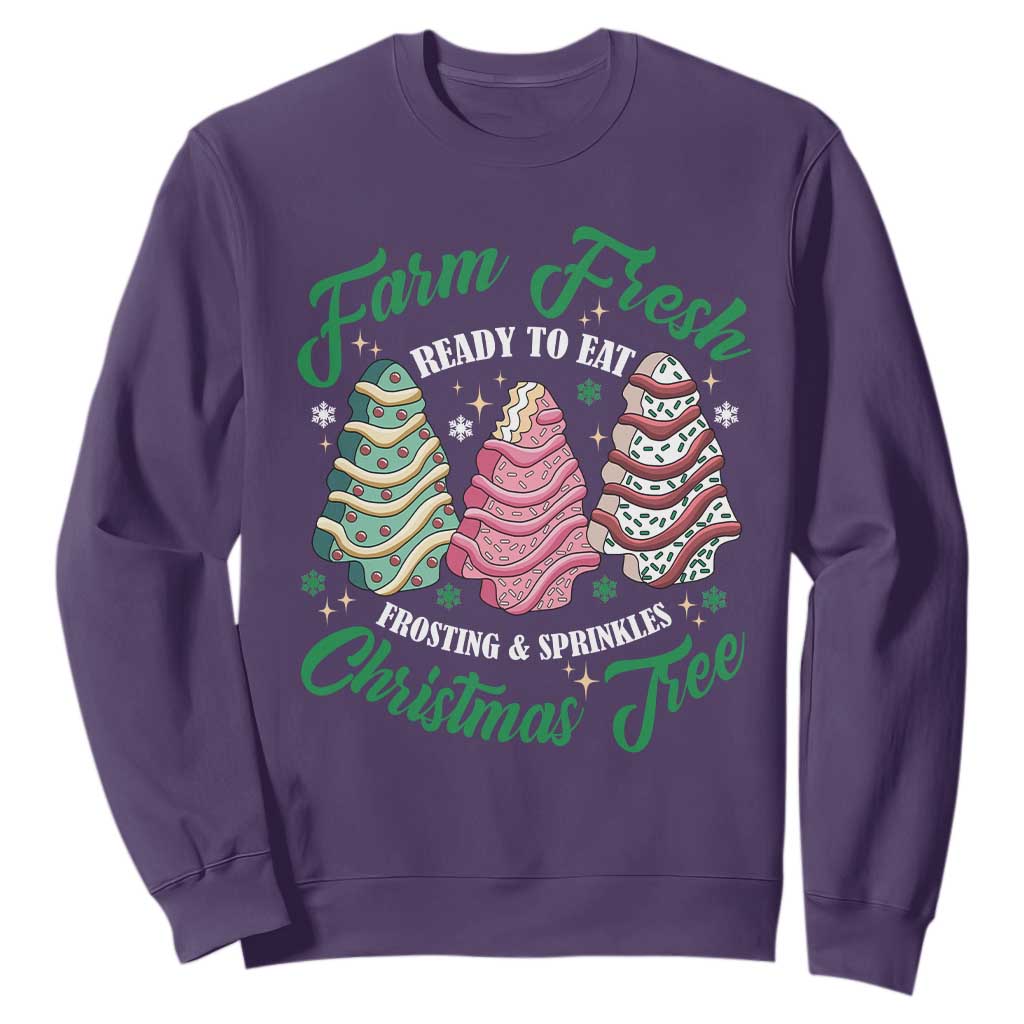 Farm Fresh Christmas Tree Cakes Sweatshirt TS09 Purple Print Your Wear