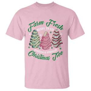 Farm Fresh Christmas Tree Cakes T Shirt TS09 Light Pink Print Your Wear