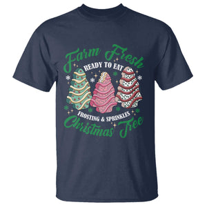 Farm Fresh Christmas Tree Cakes T Shirt TS09 Navy Print Your Wear