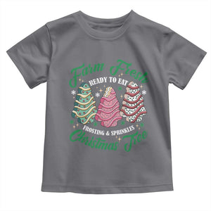 Farm Fresh Christmas Tree Cakes Toddler T Shirt TS09 Charcoal Print Your Wear