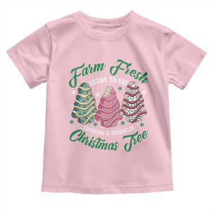 Farm Fresh Christmas Tree Cakes Toddler T Shirt TS09 Light Pink Print Your Wear