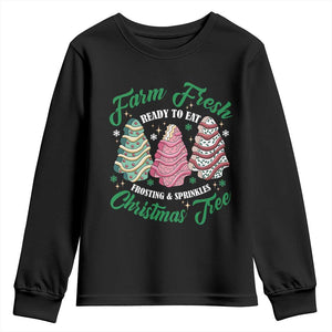 Farm Fresh Christmas Tree Cakes Youth Sweatshirt TS09 Black Print Your Wear