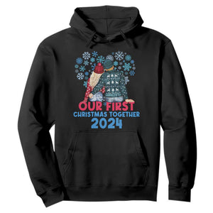 Our First Christmas Together 2024 Hoodie TS09 Black Print Your Wear