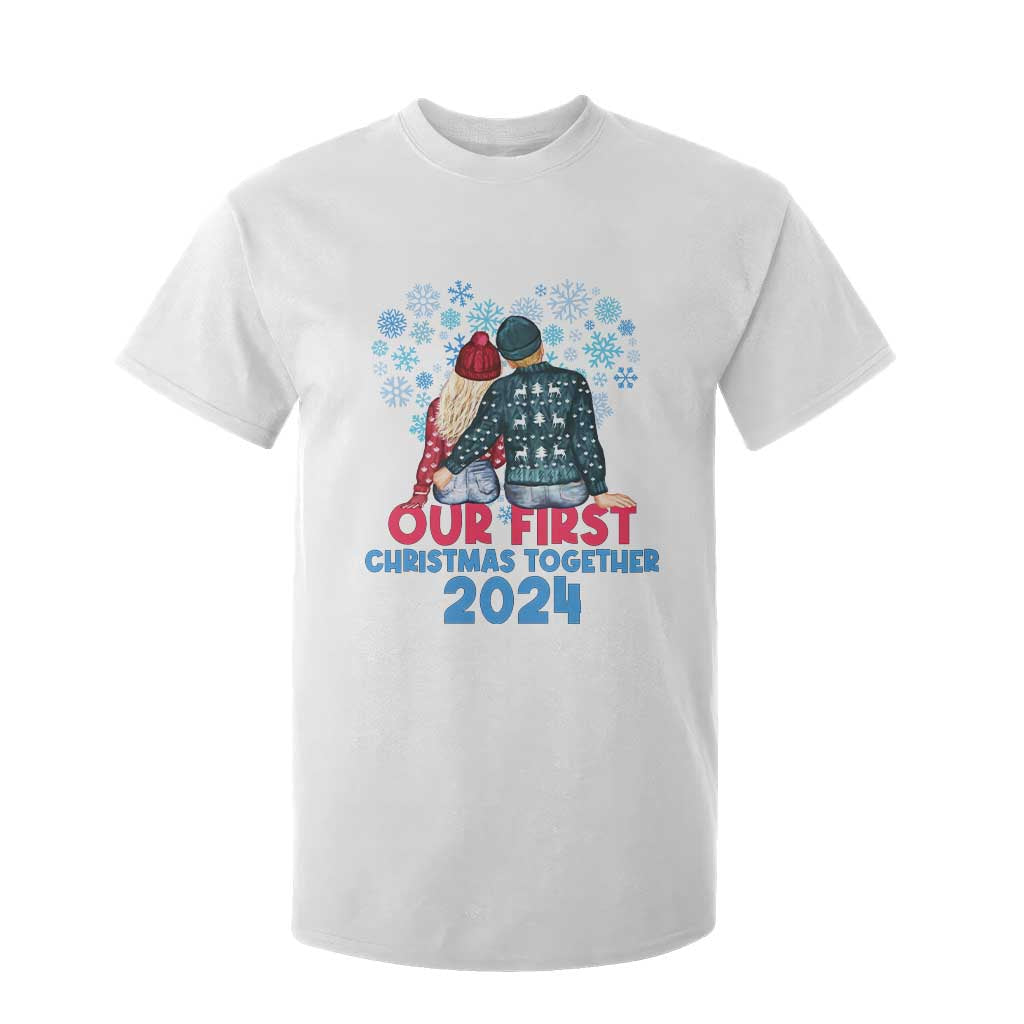 Our First Christmas Together 2024 T Shirt For Kid TS09 White Print Your Wear
