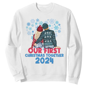 Our First Christmas Together 2024 Sweatshirt TS09 White Print Your Wear