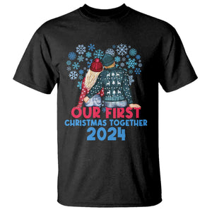Our First Christmas Together 2024 T Shirt TS09 Black Print Your Wear