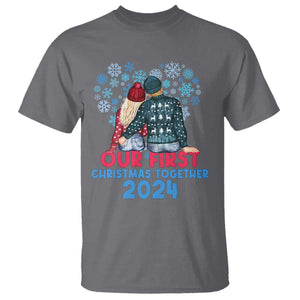 Our First Christmas Together 2024 T Shirt TS09 Charcoal Print Your Wear
