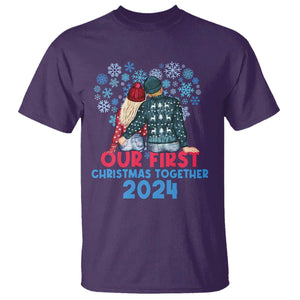 Our First Christmas Together 2024 T Shirt TS09 Purple Print Your Wear