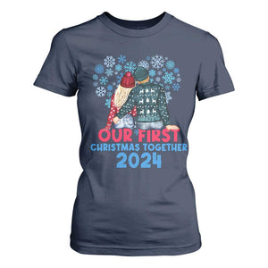 Our First Christmas Together 2024 T Shirt For Women TS09 Navy Print Your Wear