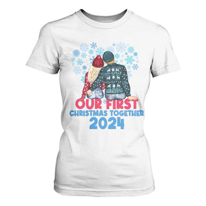 Our First Christmas Together 2024 T Shirt For Women TS09 White Print Your Wear