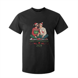 Our First Christmas As Mr Mr 2024 T Shirt For Kid LGBT Gay Couple Xmas TS09 Black Print Your Wear