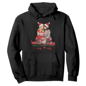Our First Christmas As Mrs Mrs Hoodie LGBT Les Couple Xmas TS09 Black Print Your Wear