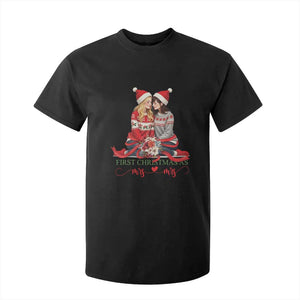 Our First Christmas As Mrs Mrs T Shirt For Kid LGBT Les Couple Xmas TS09 Black Print Your Wear