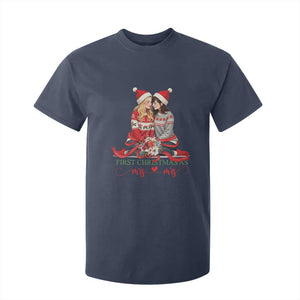 Our First Christmas As Mrs Mrs T Shirt For Kid LGBT Les Couple Xmas TS09 Navy Print Your Wear