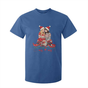 Our First Christmas As Mrs Mrs T Shirt For Kid LGBT Les Couple Xmas TS09 Royal Blue Print Your Wear