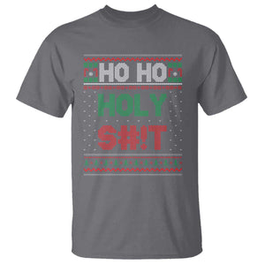Funny Christmas T Shirt Ho Ho Holy Shit TS09 Charcoal Print Your Wear