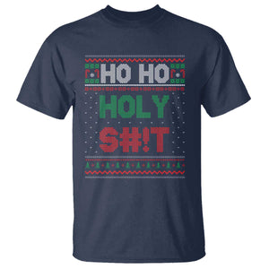 Funny Christmas T Shirt Ho Ho Holy Shit TS09 Navy Print Your Wear