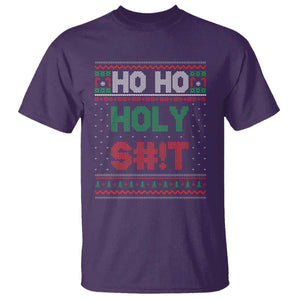 Funny Christmas T Shirt Ho Ho Holy Shit TS09 Purple Print Your Wear