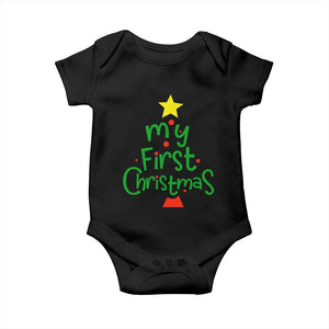 My First Christmas Family Matching Baby Onesie TS09 Black Print Your Wear