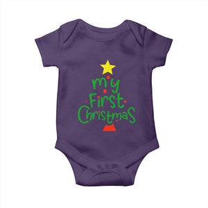 My First Christmas Family Matching Baby Onesie TS09 Purple Print Your Wear