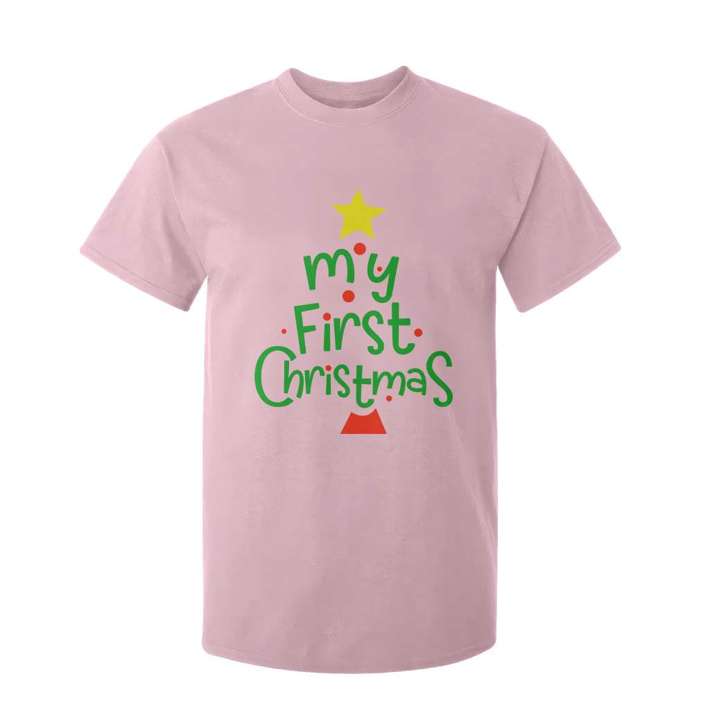 My First Christmas Family Matching T Shirt For Kid TS09 Light Pink Print Your Wear