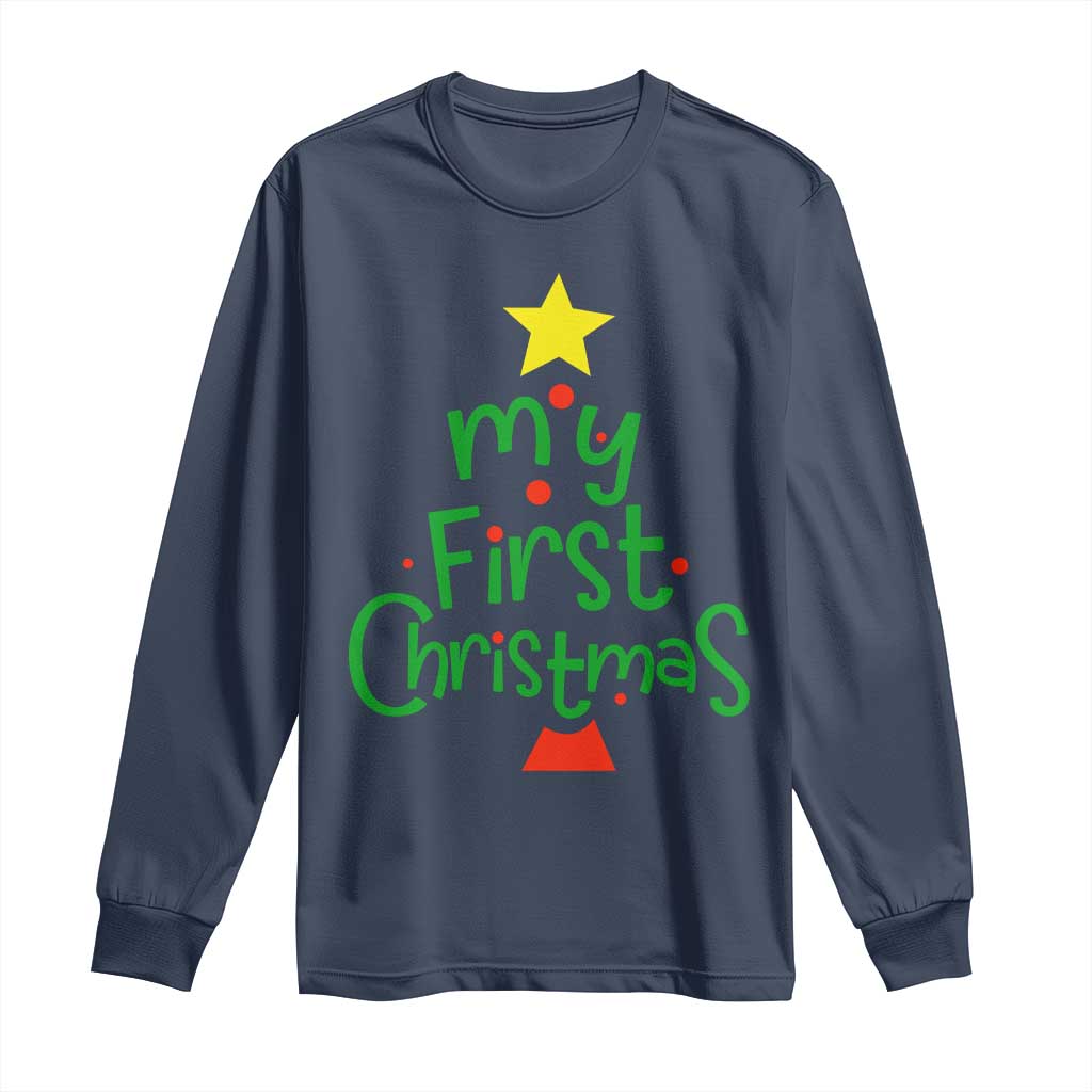 My First Christmas Family Matching Long Sleeve Shirt TS09 Navy Print Your Wear