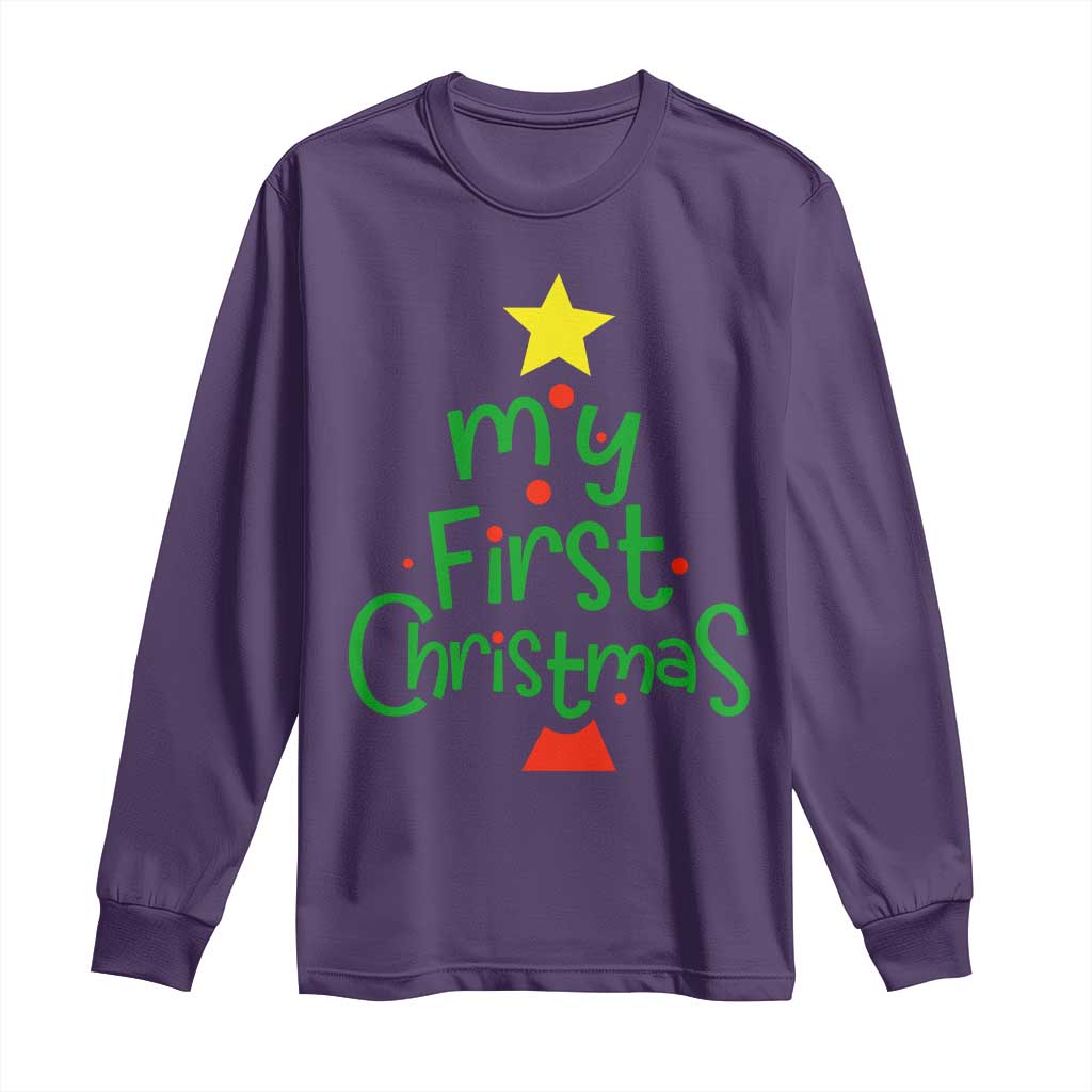 My First Christmas Family Matching Long Sleeve Shirt TS09 Purple Print Your Wear