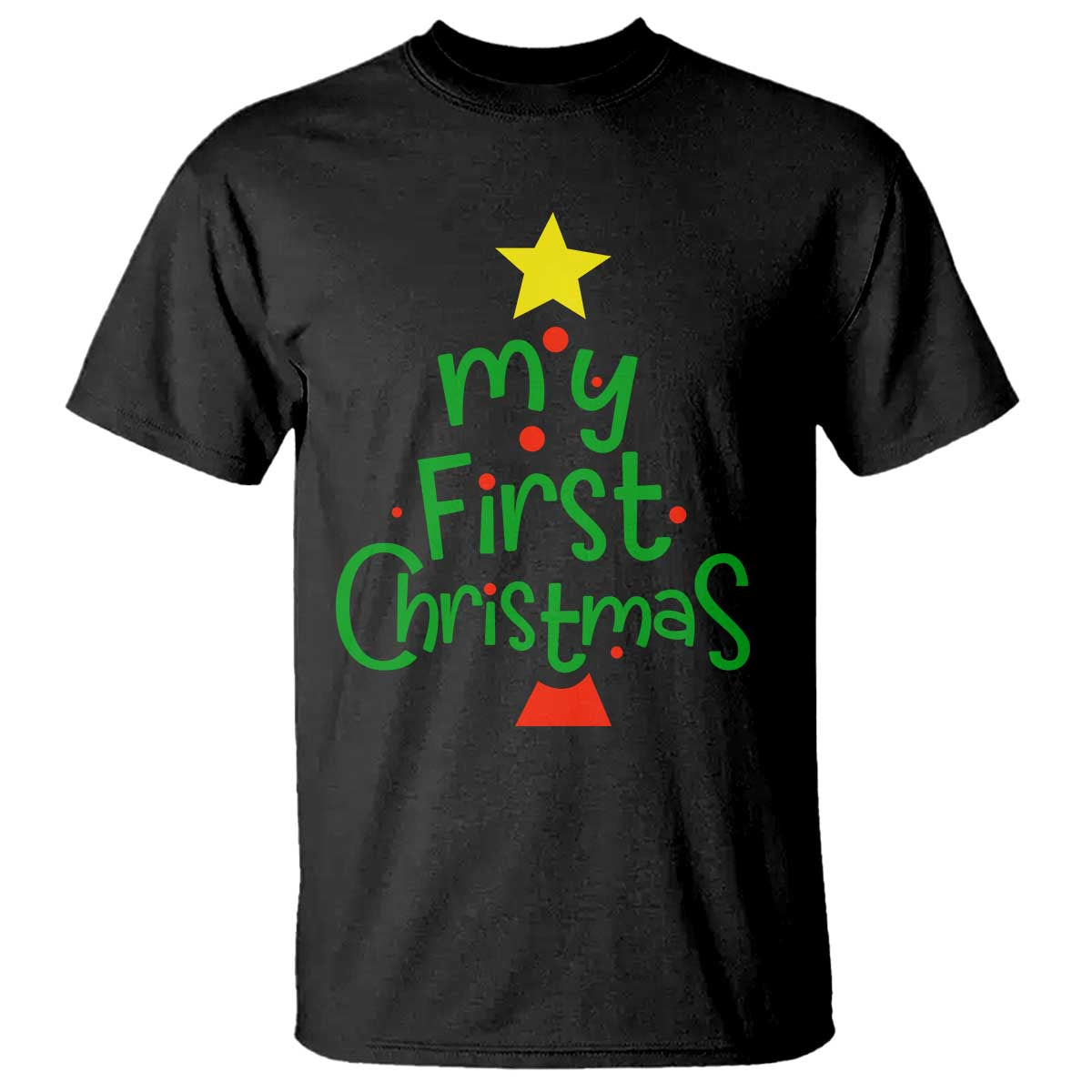 My First Christmas Family Matching T Shirt TS09 Black Print Your Wear