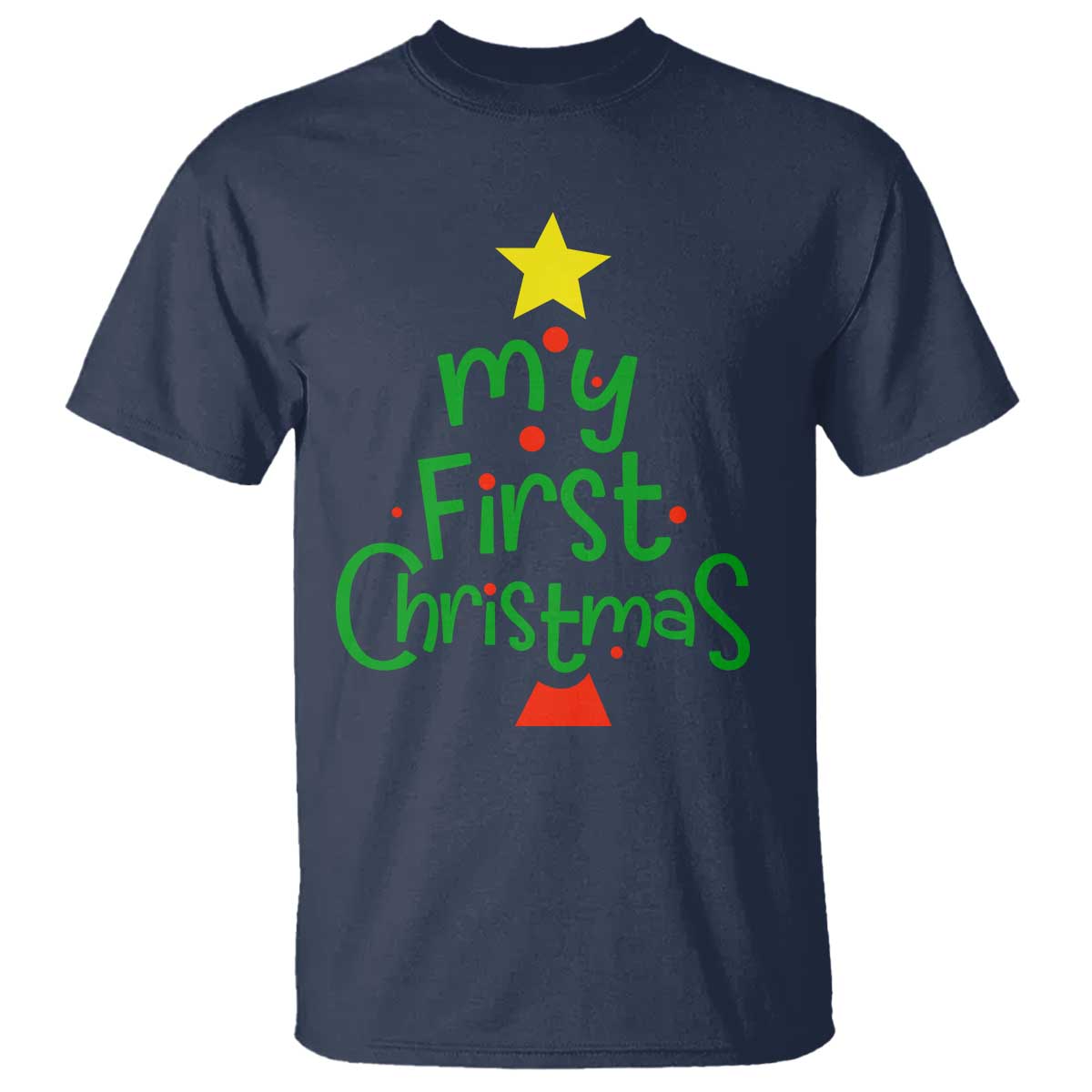 My First Christmas Family Matching T Shirt TS09 Navy Print Your Wear