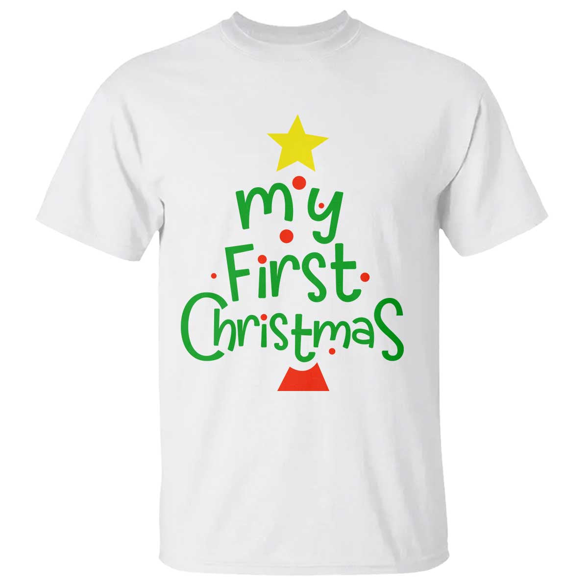 My First Christmas Family Matching T Shirt TS09 White Print Your Wear
