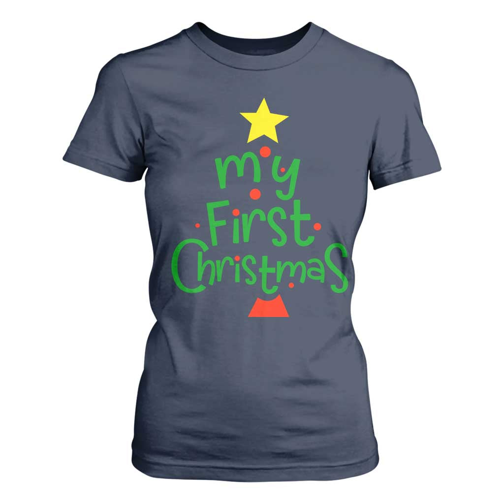 My First Christmas Family Matching T Shirt For Women TS09 Navy Print Your Wear