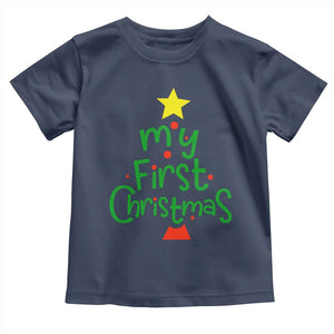 My First Christmas Family Matching Toddler T Shirt TS09 Navy Print Your Wear