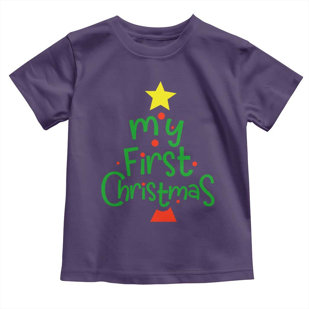 My First Christmas Family Matching Toddler T Shirt TS09 Purple Print Your Wear