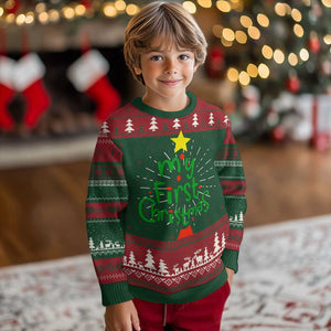 My First Christmas Family Matching Ugly Christmas Sweater TS09 Christmas Print Your Wear