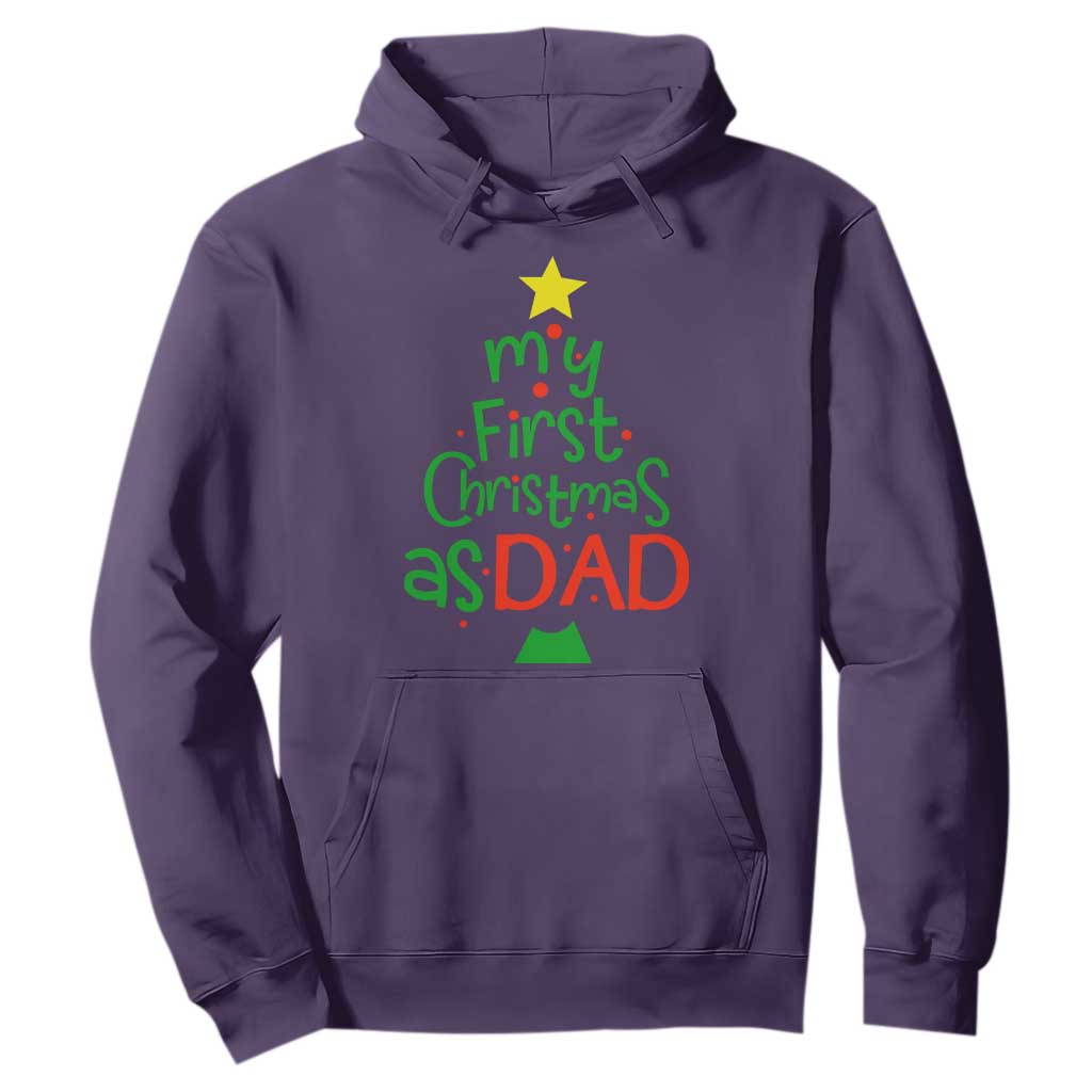 My First Christmas As Dad Family Matching Hoodie TS09 Purple Print Your Wear